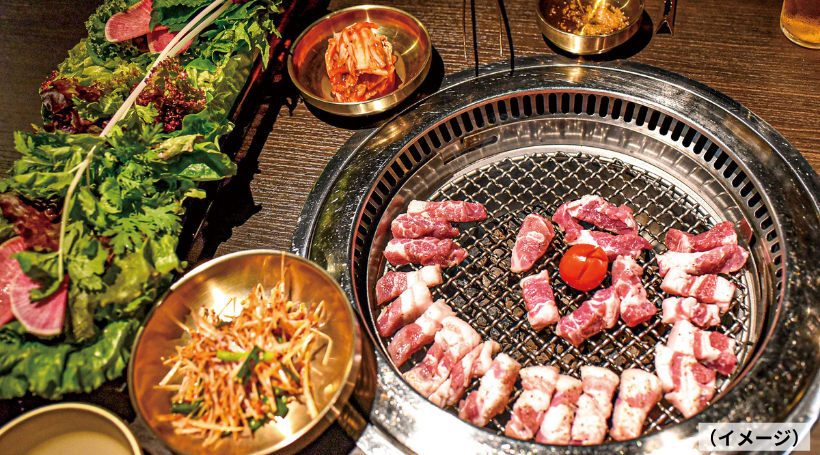 韓国の食・肉料理（サムギョプサル）