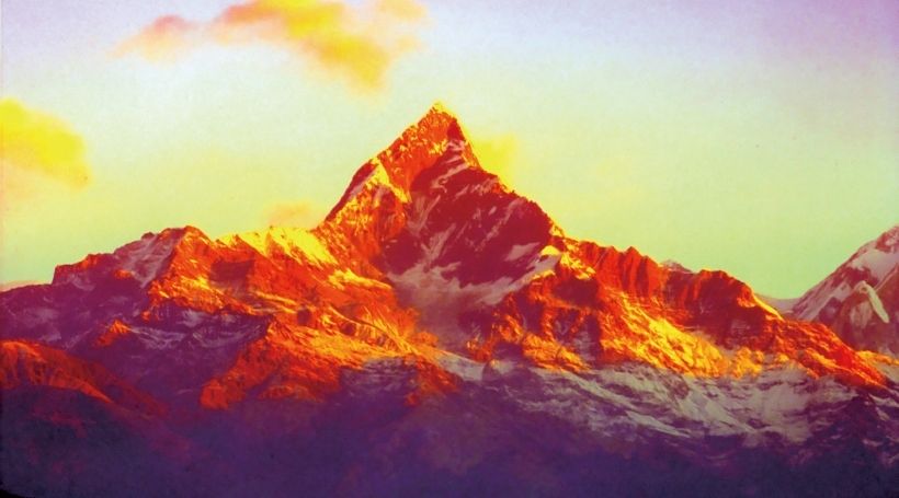 マチャプチャレの朝焼け