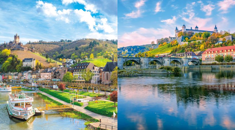 【成田（羽田）空港発着】2区間連続乗船クルーズ（ライン河、モーゼル河、マイン河、マイン・ドナウ運河）