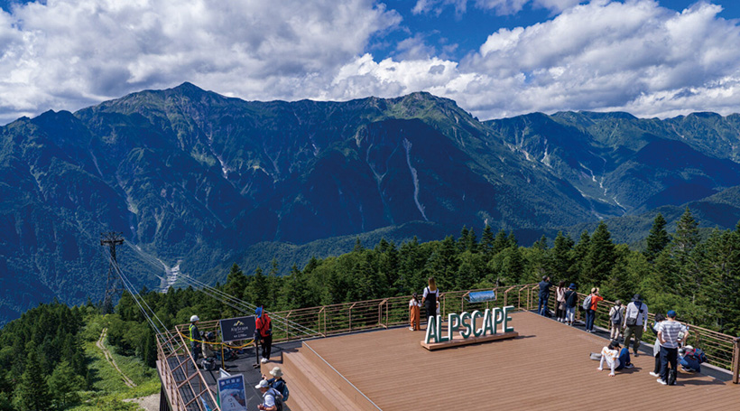 【新穂高プラン】展望台から望む北アルプス