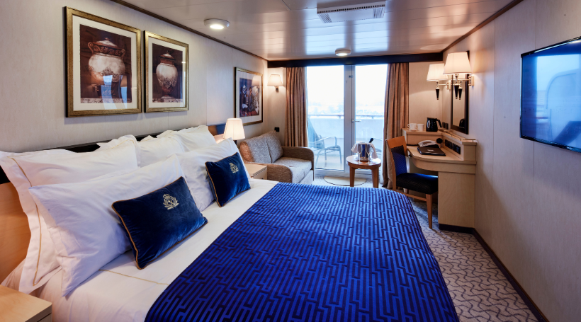 ブリタニア・クラス　バルコニー・シャワー付客室（約21㎡）