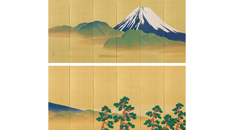 『富岳』（部分）川合玉堂 筆